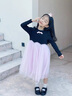 巴拉巴拉balaOne童裝兒童裙子女童連衣裙2025秋新款中幼童甜美拼接網(wǎng)紗裙 紅黑色調00369 130 曬單實(shí)拍圖