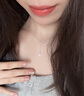 CHOMEL KINSEYS925銀磨砂月亮項鏈女星星簡(jiǎn)約小眾鎖骨鏈送女友情人節七夕禮物 星星月亮項鏈 曬單實(shí)拍圖