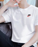 耐克（NIKE）短袖t恤男士2025夏季運(yùn)動(dòng)服休閑透氣男士寬松體恤半袖圓領(lǐng)上衣 AR4999-100白色純棉 小字母 紅標(biāo) 2XL 推薦180-190斤 曬單實(shí)拍圖