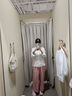 無印良品（MUJI）女式 漢麻水洗襯衫領(lǐng)長袖襯衫女士襯衣外套外衣 25年夏季女裝上衣 白色 M （160/84A） 曬單實拍圖