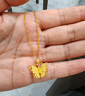 謝瑞麟黃金吊墜女足金花絲蝴蝶黃金項鏈送女友老婆七夕節(jié)生日禮物計價 足金花絲蝴蝶吊墜約3.4克(贈銀鏈) 曬單實拍圖
