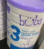 Bubs(貝兒) 澳洲原裝進(jìn)口 嬰幼兒A2配方羊奶粉含葉黃素 800g 3段3罐【假一罰萬(wàn)】 效期27年1-4月 曬單實(shí)拍圖