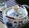 尚言坊汝窯手抓壺蓋碗單個(gè)大號(hào)茶杯不燙手高檔陶瓷功夫茶具泡茶碗一人用 曬單實(shí)拍圖
