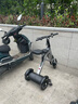 威爾杰迪折疊親子電動車帶娃迷你時尚電瓶車小型輕便代步車便攜車載滑板車 三輪/親子座包【科技灰】8a 曬單實拍圖