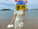 Olrain歐芮兒碎花緞面連衣裙女裝夏季小清新裙子 綠色（第二批）  M 曬單實拍圖