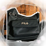 FILA 斐樂(lè)女士包包【月牙包】挎包抗菌內(nèi)里老花斜挎包單肩包隨身包 正黑色-BK XS 曬單實(shí)拍圖