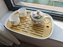 拜杰茶盤茶托 瀝水托盤茶海放茶杯功夫茶具儲水瀝水盤托盤 長方形大號 曬單實拍圖