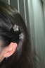 向晚 發(fā)夾2個裝發(fā)卡水晶花朵劉海夾女側(cè)邊夾碎發(fā)夾子精致發(fā)夾女頭飾 曬單實拍圖