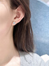唯一（Winy）999純銀耳釘送老婆生日七夕情人節(jié)禮物女生顯氣質(zhì)高級感耳環(huán)飾 曬單實拍圖