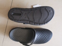 卡駱馳crocs舒樂洞洞鞋沙灘鞋男鞋包頭女鞋拖鞋|209964 黑色-001 44 (280mm) 曬單實拍圖
