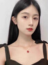 FANISHA幸運四葉草項鏈女簡約套鏈18k玫瑰金彩金鎖骨鏈情人節(jié)生日禮物 紅瑪瑙 項鏈+吊墜15mm 曬單實拍圖