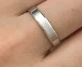 CRD克徠帝【七夕禮物】PT950鉑金戒指白金拉絲簡約情侶對戒結(jié)婚 16號-4.70g 曬單實拍圖