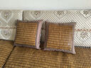 黛安居麻將涼席靠枕沙發(fā)靠背夏天竹麻將席抱枕套夏季沙發(fā)靠墊套抱枕 經(jīng)典咖色-不含芯 50*50cm 曬單實(shí)拍圖