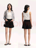 森馬（Semir）休閑褲女簡(jiǎn)約小心機(jī)直筒褲ins潮夏季小個(gè)子翻邊短褲101324125005 曬單實(shí)拍圖