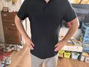 羅蒙短袖復(fù)古t恤男士夏季冰絲高端商務(wù)polo半袖衫截上衣百搭速干衣服 【兩件裝】深灰+黑色 2XL 【建議140-160斤】-面料升級 曬單實(shí)拍圖