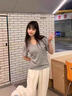 魯雅爾甜美風(fēng)西裝褲女夏季透氣垂感顯瘦休閑褲氣質(zhì)冰絲防曬速干闊腿褲 米白色 L 曬單實(shí)拍圖