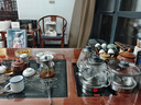 一號茶雙上水全自動(dòng)底部上水燒水壺高鵬防爆玻璃304嵌入式臺面兩用茶桌整套電熱水壺家用燒水養生壺套裝 1.2L 黑色20*37-雙邊上水-四合一款 曬單實(shí)拍圖