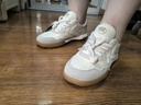 飛躍官方女鞋德訓鞋女2025冬季新款加厚休閑厚底鞋子女 米灰 39 曬單實(shí)拍圖