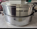 蘇泊爾（SUPOR）304不銹鋼蒸鍋雙層加厚復(fù)底湯鍋帶蒸籠燃?xì)怆姶艩t通用 【雙層加厚】旗艦款 28cm 曬單實(shí)拍圖