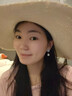 草帽沙灘帽海邊草帽帽子女遮陽帽沙灘度假太陽帽子蕾絲蝴蝶結(jié) 【米白色】 曬單實拍圖