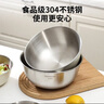 美廚（MAXCOOK）304不銹鋼盆 食品級加厚洗菜盆調(diào)料盆沙拉盆和面盆打蛋盆 帶刻度 22cm（本色）MCWA6035 1.8L 曬單實拍圖