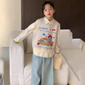 G.DUCKKIDS小黃鴨女童套裝春秋款中大童兒童衣服洋氣可愛(ài)兒童襯衣馬甲牛仔褲 7019馬甲毛衣 110 （建議身高100cm 4-5歲）cm 曬單實(shí)拍圖