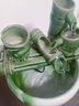 LZJV陶瓷流水擺件水循環(huán)魚(yú)缸小型家用客廳電視柜桌面裝飾家居噴泉加濕 綠色節節高升【不帶魚(yú)缸和文竹】 曬單實(shí)拍圖