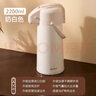 天喜（TIANXI）按壓式保溫壺熱水瓶氣壓保溫壺家用大容量保溫暖壺玻璃內膽開(kāi)水瓶 白色 2.2L 【雙管出水+加厚內膽】 曬單實(shí)拍圖