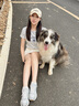 紅蜻蜓半身裙新款2025年夏季女裝毛邊牛仔裙褲高腰a字防走光包臀短裙子 米白色【有內襯】 M 曬單實拍圖