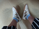 ZHR休閑鞋女潮流舒適輕便女鞋真牛皮拼色軟底運動(dòng)鞋女 A113 米棕 37 曬單實(shí)拍圖