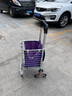 天喜（TIANXI）買(mǎi)菜車(chē)購物車(chē)小拉車(chē)家用便攜折疊手推車(chē)超市購物拉桿車(chē)爬樓梯拖車(chē) 【店長(cháng)推薦】帶剎車(chē)雙把八輪兩用紫鋁合金輪架 曬單實(shí)拍圖