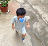 LUSON小O爸男嬰童 男寶寶夏季POLO套裝短袖t恤氣質(zhì)嬰兒薄款衣服 曬單實拍圖