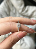 DRTES925純銀莫桑石戒指小花苞50分求婚鉆戒結(jié)婚女款婚戒氣質(zhì)閉口指環(huán) 主石50分 19號(hào) 曬單實(shí)拍圖