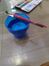 輝柏嘉（Faber-castell）折疊水桶水杯寫生畫畫美術(shù)伸縮桶水彩水粉多功能涮筆洗筆桶 藍色 速寫 馬克筆繪畫 曬單實拍圖