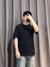 GLXLG短袖T恤男士杏仁奶白300g高支重磅棉寬松打底衫2025新款半袖體恤 米杏300g刺繡潮牌微寬版型 M 90-115斤 曬單實(shí)拍圖
