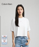 Calvin KleinJeans夏季女士休閑簡約ck印花字母舒適純棉圓領(lǐng)短袖T恤J222179 曬單實拍圖