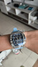 布加迪（BONEST GATTI）手表男士德國機械表全自動(dòng)夜光鑲鉆輕奢腕表情人節新年禮物送男友 多功能月相BG5004-R4銀殼藍面藍膠帶 曬單實(shí)拍圖