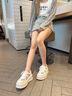 妙麗（Millies）品牌透氣小白鞋女網(wǎng)面鏤空運(yùn)動(dòng)休閑女鞋2025夏季新款松糕厚底板鞋 白色 36 曬單實(shí)拍圖