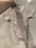babycare山茶花短袖連體衣新品夏季新生兒爬服寶寶衣服 提琴兔-粉 80cm  曬單實(shí)拍圖
