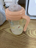 小土豆兒童水杯大寶寶寬口徑防摔防脹氣ppsu直飲吸管奶瓶1歲以上牛奶杯 布丁白色 （帶吸嘴+直飲吸管） 曬單實(shí)拍圖