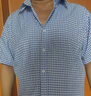 帝賓澤大碼男裝短袖襯衫加肥加大商務(wù)休閑寬松肥佬胖子襯衣 天藍色 3XL 曬單實(shí)拍圖
