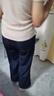 帛芮仿牛仔直筒褲女春夏季薄款垂感高腰休閑褲松緊腰窄版闊腿褲子 曬單實(shí)拍圖