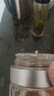 LOCKZI2025防撞加厚加寬一鍵開蓋玻璃杯車載速開杯按壓茶杯速開防摔水杯 黑色[加厚] 500ml 曬單實拍圖