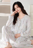 婧麒（JOYNCLEON）月子服春夏竹棉薄孕婦睡衣產(chǎn)后哺乳待產(chǎn)胸墊家居服 藍L Jyz157092 曬單實拍圖