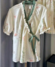 歐詩(shī)帛新中式夏天女生家居服大碼女士睡衣女夏季2025年新款帶胸墊可外穿 95123兩件套【帶胸墊】 L （建議體重90-110斤） 曬單實(shí)拍圖