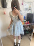 格邏恩（GELUOEN）甜美藍色碎花連衣裙女夏季法式初戀公主蛋糕蓬蓬裙收腰小個子短裙 藍色 均碼 【可備注碼數(shù)】 曬單實拍圖