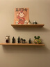 詩(shī)亭居德國品質(zhì)純實(shí)木置物架整木墻上隔板客廳臥室客廳裝飾架收納懸空 櫻桃木長(cháng)30寬15厚2.2cm 曬單實(shí)拍圖