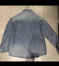 森馬（Semir）森柔牛仔|長(zhǎng)袖襯衫男復(fù)古水洗牛仔外套秋季寬松上衣103524105101 曬單實(shí)拍圖
