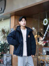 Teenie Weenie Men小熊2025秋冬新款男女同款工裝三防貉子毛輕盈保暖派克御寒羽絨服 藏青 M (170) 曬單實拍圖