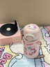 可愛女生保溫杯凱蒂貓迷你水杯高顏值便攜小巧防摔兒童不銹鋼杯子 奶粉色mini保溫杯200ml 單杯+貼紙+貼片DIY 曬單實(shí)拍圖